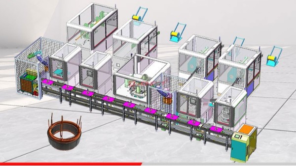 汽車發(fā)卡電機定子智能裝配生產(chǎn)線
