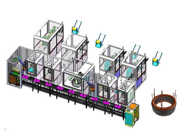 發(fā)卡電機定子裝配線